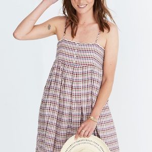 Scalloped Midi Dress in Rainbow Gingham